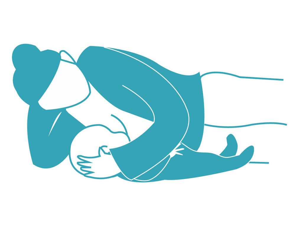 Lying-down breastfeeding position